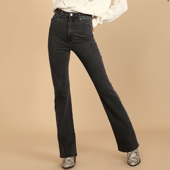 Rolla’s NWT 29 Washed Black Dusters Bootcut High Rise Slim Boot Denim Jeans - Picture 1 of 10